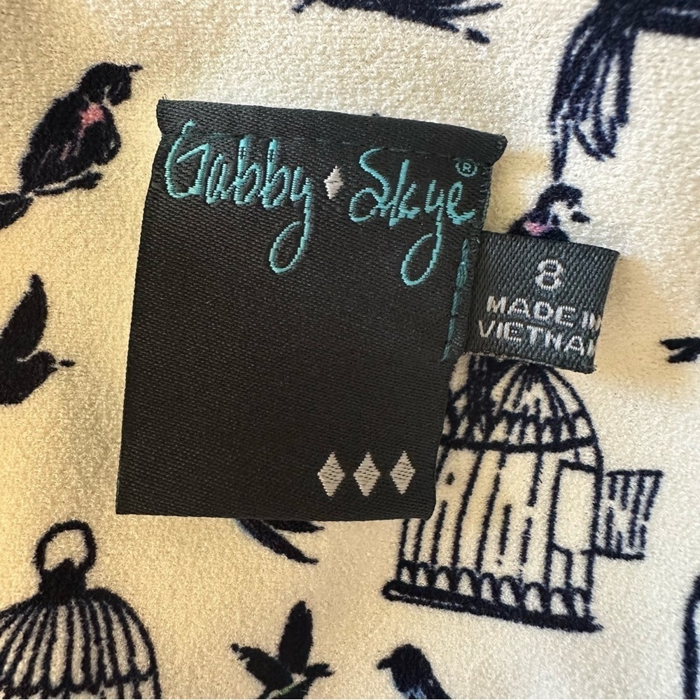 Gabby & Skye Birdcage Print Shift Dress Sz 8 - Picture 3 of 10